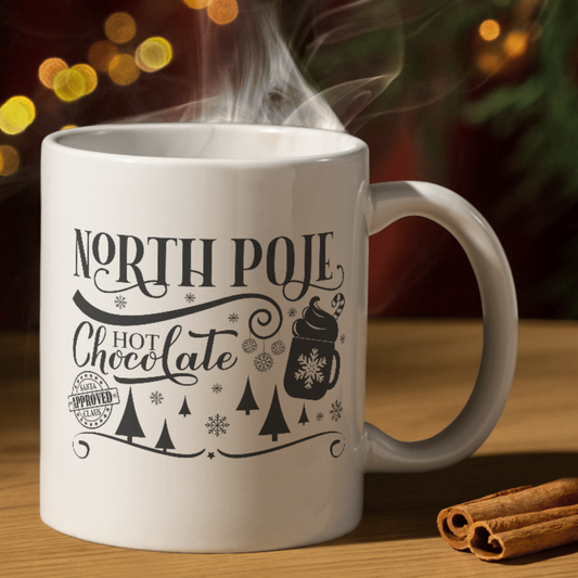 North Pole Hot Chocolate SVG | Christmas SVG | Santa Claus Approved | Instant Download for Cricut & Silhouette