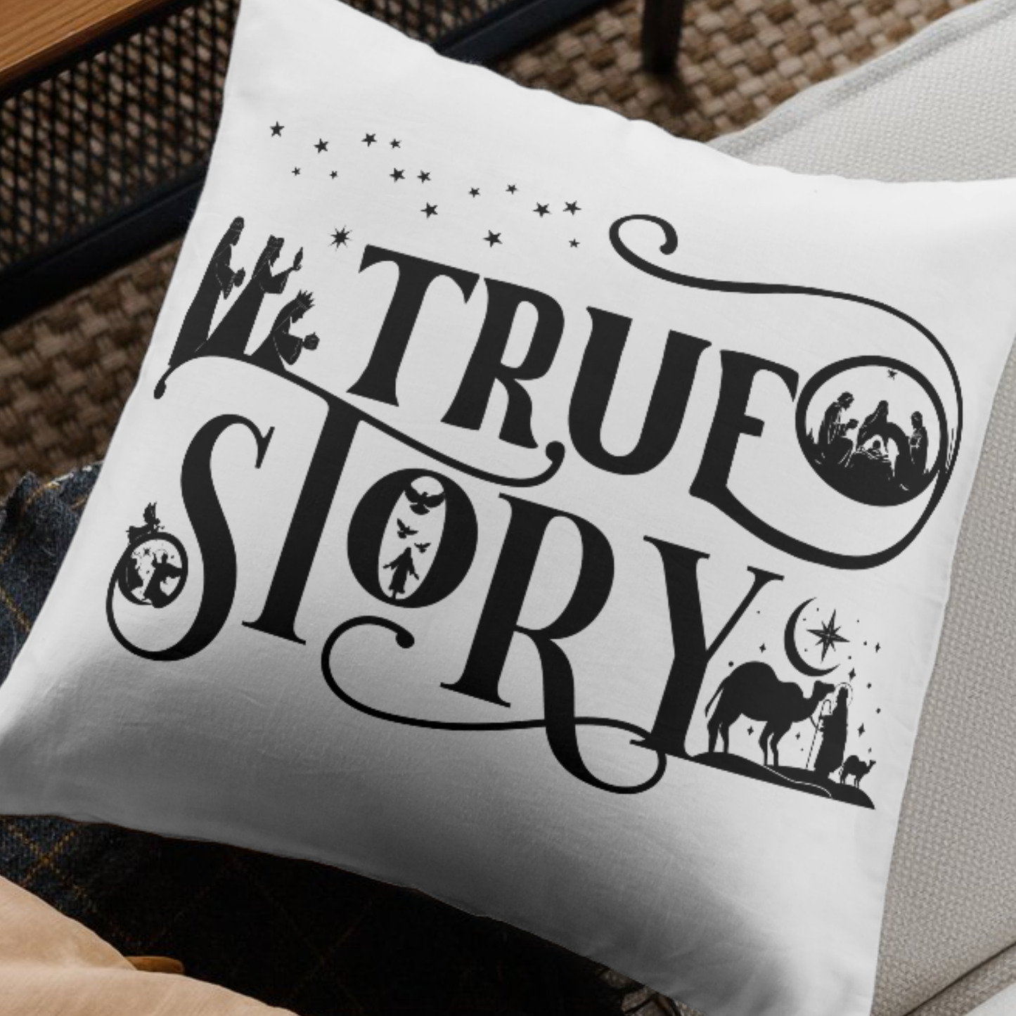 Christmas True Story SVG | Nativity Scene SVG | Instant Download for Cricut & Silhouette | Perfect for Holiday Apparel & Gifts