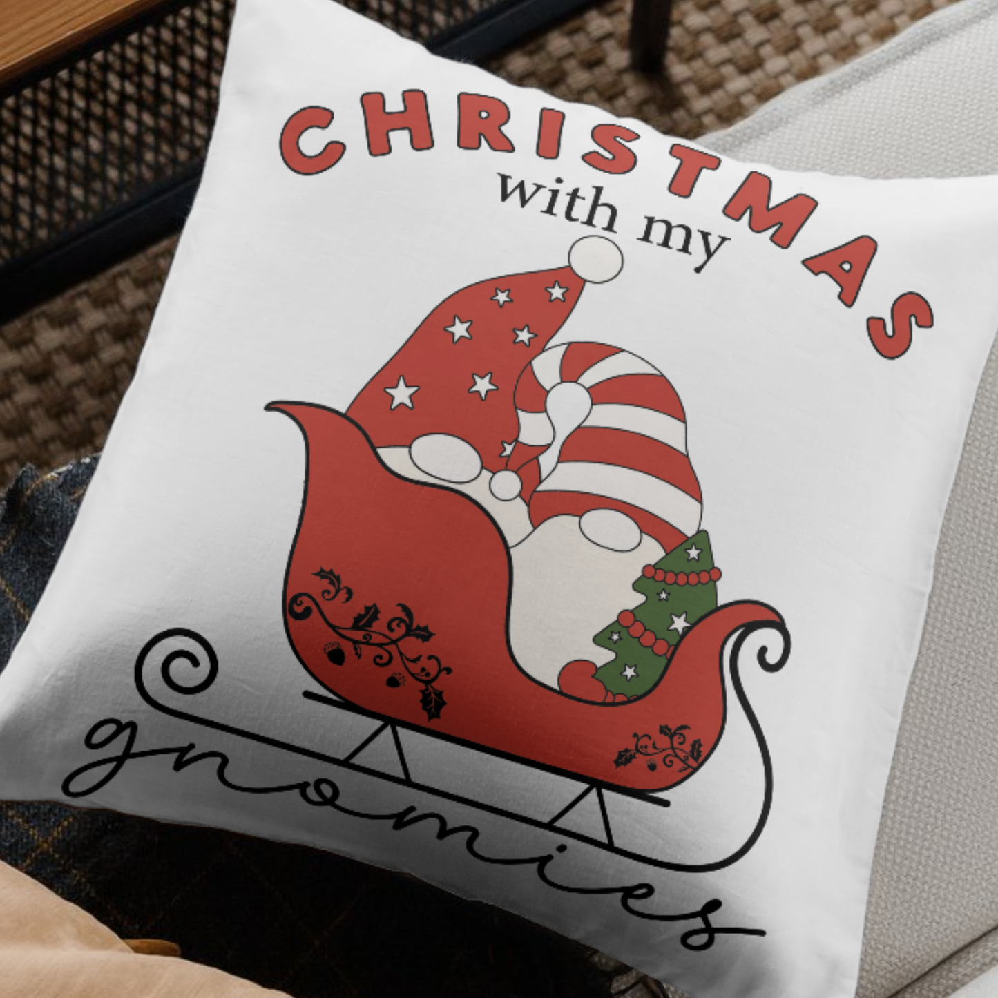 Christmas With My Gnomies SVG | Holiday Gnome Cut Files | Festive Christmas Decor | Instant Digital Download for Cricut & Silhouette