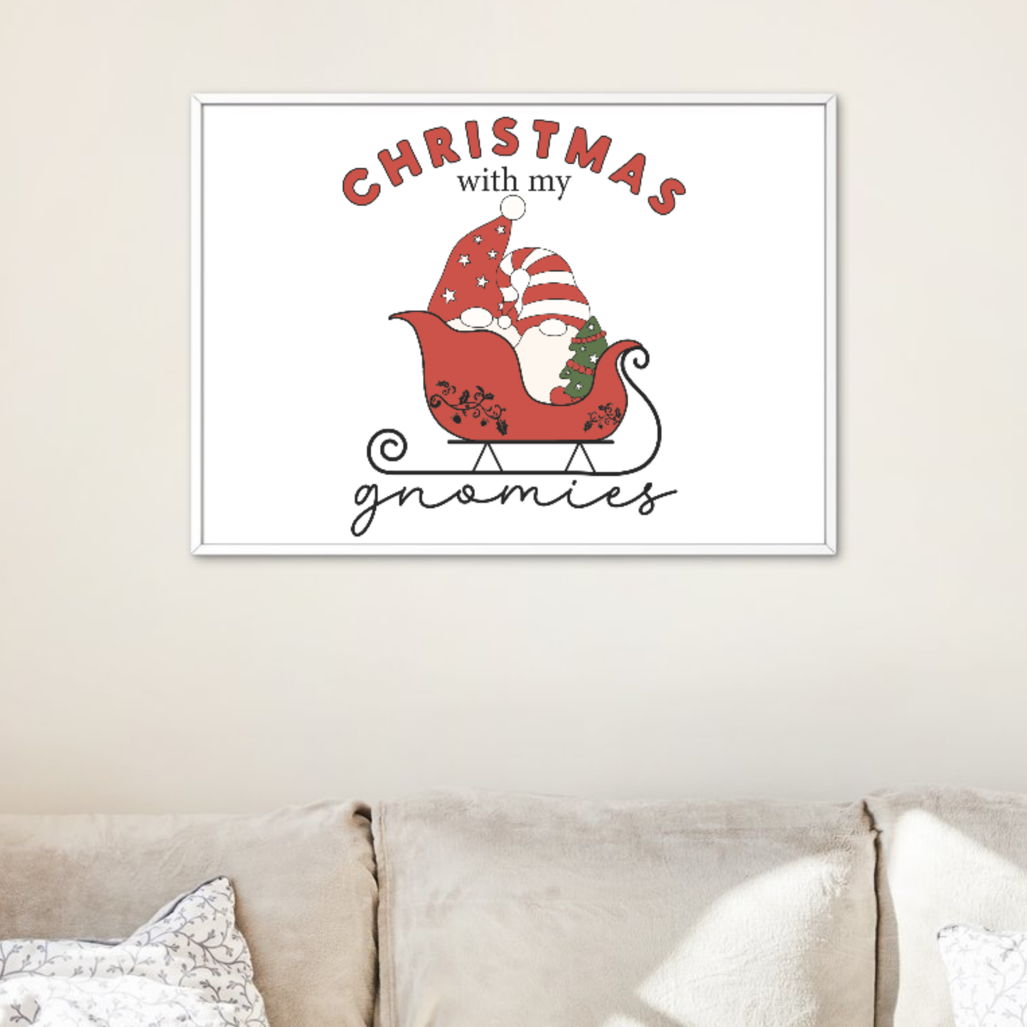 Christmas With My Gnomies SVG | Holiday Gnome Cut Files | Festive Christmas Decor | Instant Digital Download for Cricut & Silhouette