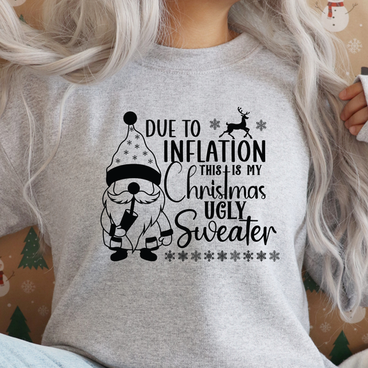 Due to Inflation Christmas Shirt SVG | Funny Christmas SVG | Instant Download for Cricut & Silhouette | Perfect for Holiday Apparel