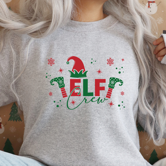 Elf Crew SVG | Christmas Elf Squad Cut File | Instant Download for Cricut & Silhouette | Perfect for Kids Holiday Shirts & Winter Family Apparel