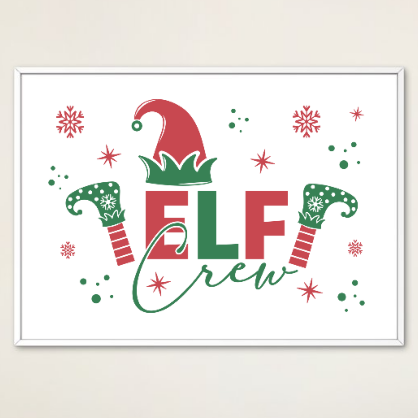 Elf Crew SVG | Christmas Elf Squad Cut File | Instant Download for Cricut & Silhouette | Perfect for Kids Holiday Shirts & Winter Family Apparel