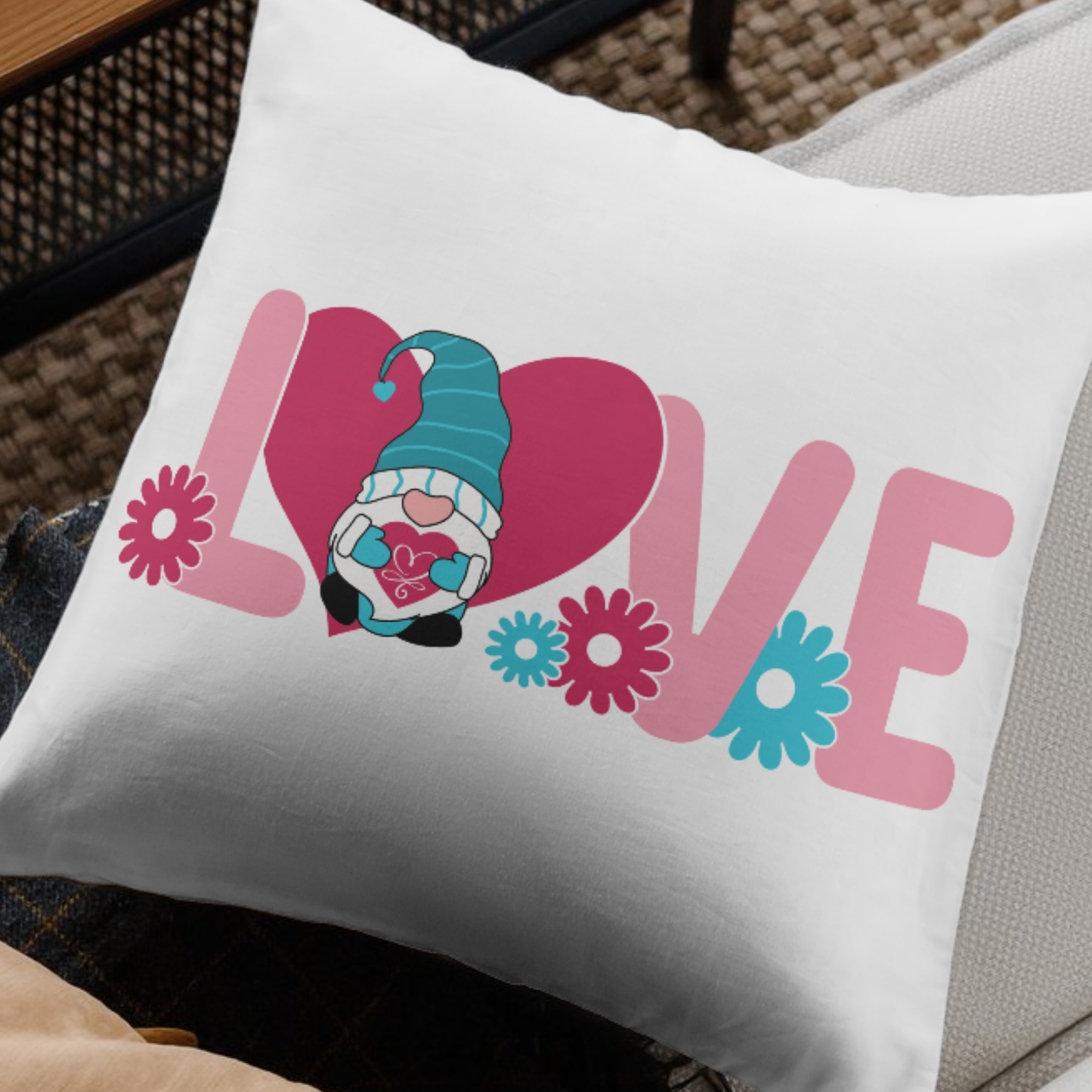 Valentine Gnome Love SVG | Cute Valentine's Day Gnome Cut File | Heart Gnome Digital Download