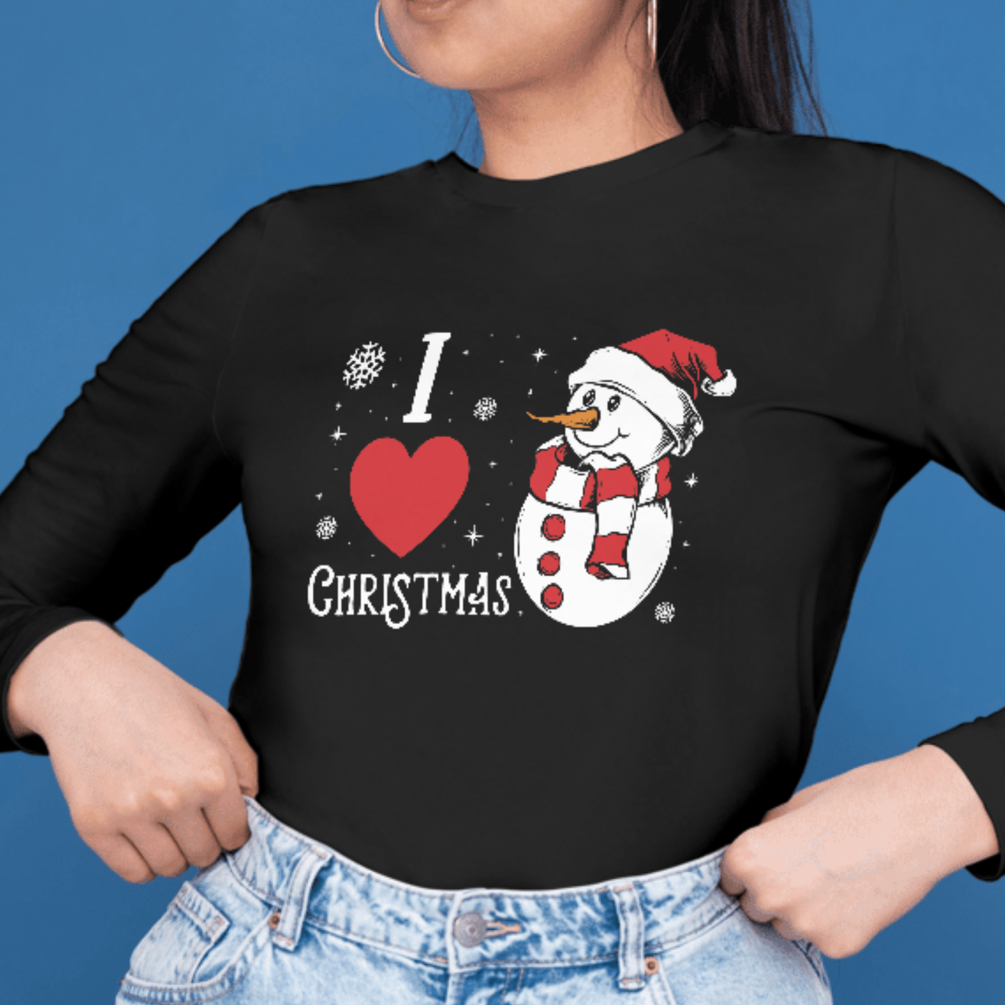 I Love Christmas Snowman SVG | Winter Wonderland SVG | Instant Download for Cricut & Silhouette | Holiday Decor & Christmas Shirt Design