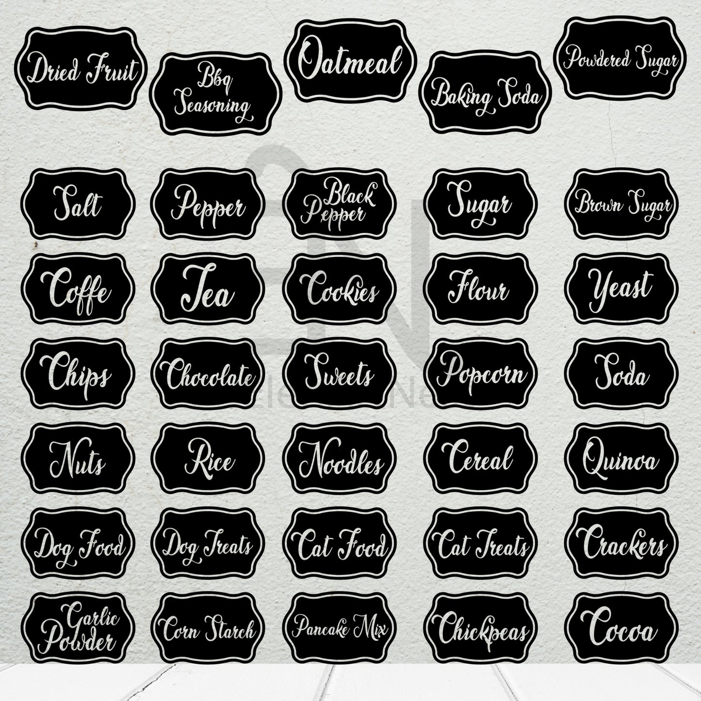 Kitchen Labels Svg | Pantry Labels Svg | Canister Labels Svg | Instant Download Svg Files For Cricut | Pantry Organization Svg | Label Svg