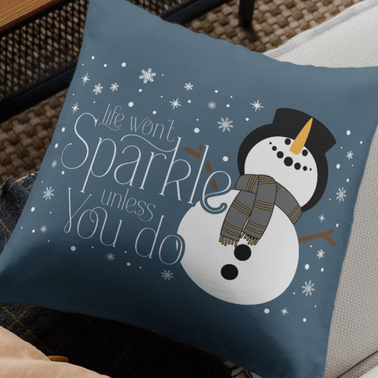 Life Won't Sparkle Unless You Do SVG | Tis the Season to Sparkle SVG | Instant Download for Cricut & Silhouette | Snowman Christmas Shirt Design