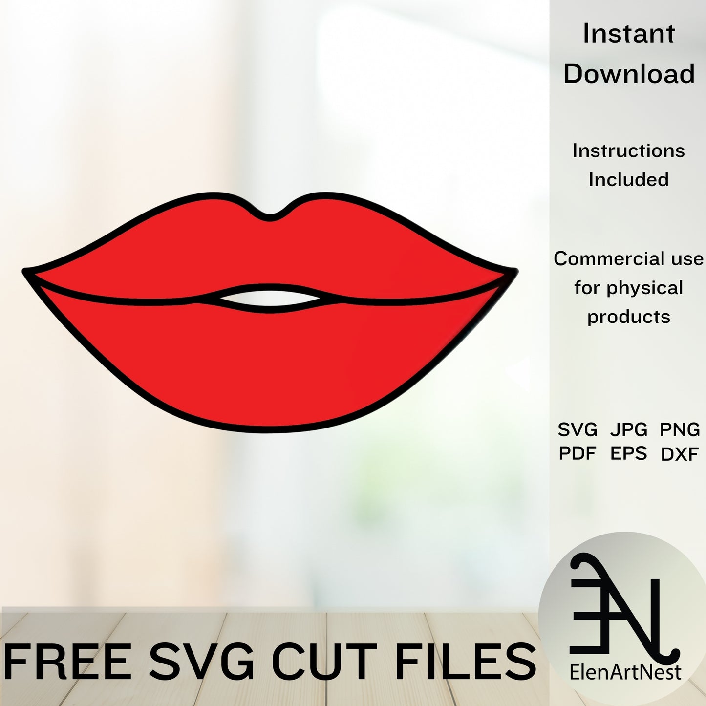 Lips Bundle SVG | Kiss Cut Files for Cricut | Lipstick SVG Bundle | Valentine's Day Lips Png | Romantic Silhouette SVG | Lips Clipart