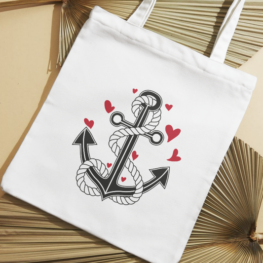 Love Anchor SVG | Nautical Heart Clipart | Romantic Anchor Digital Download | Valentine’s Day Design | Customizable Apparel SVG | Cricut, Silhouette, Laser Cut File