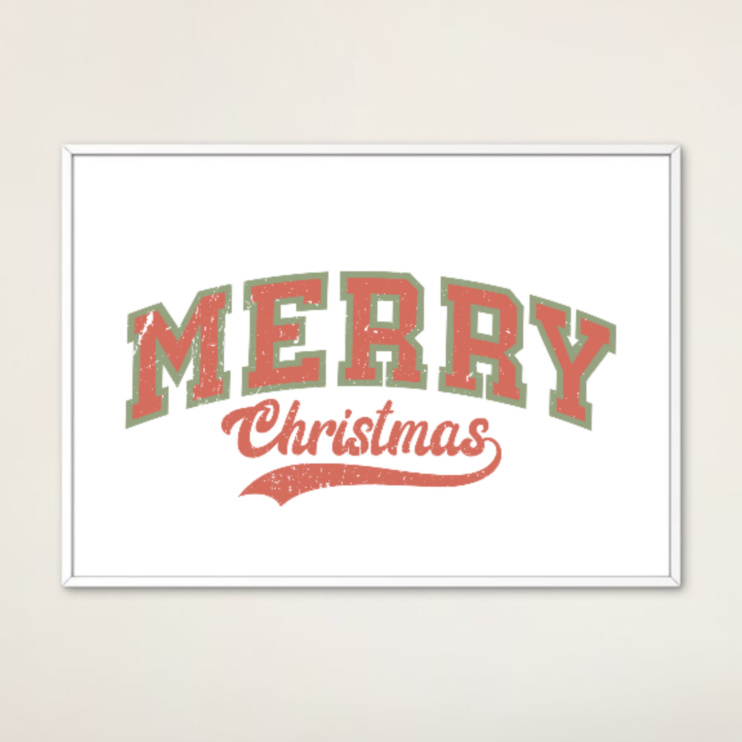 Merry Christmas Varsity SVG | Festive Holiday Design | Instant Download for DIY Crafts, Cards & Decor | Perfect for Christmas Apparel & Gifts