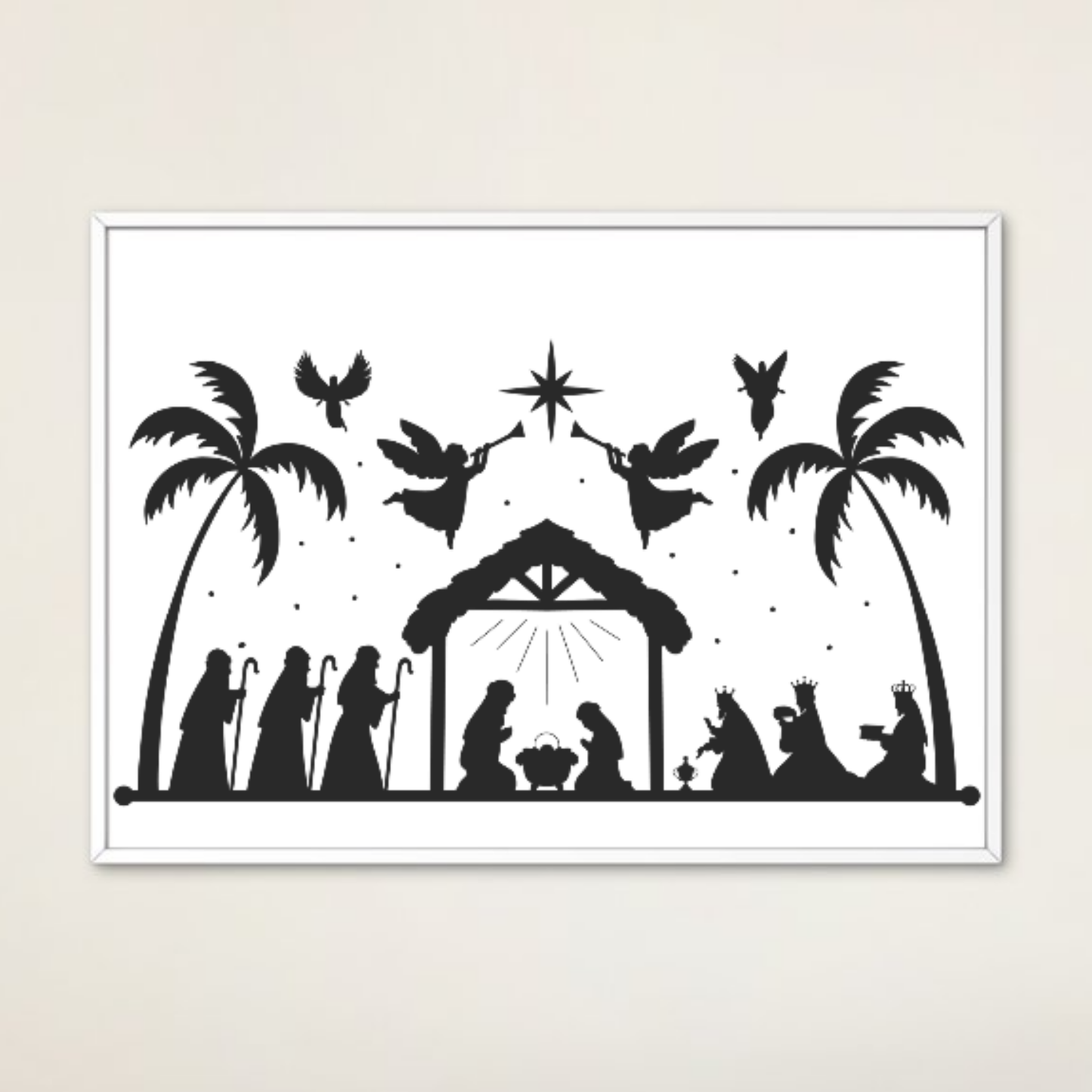 Nativity Scene SVG | Christmas Home Decor SVG | Instant Download for Cricut & Silhouette | Perfect for DIY Holiday Crafts