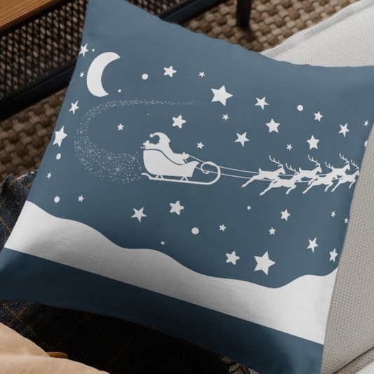 Santa Sleigh Scene SVG | Festive Christmas Sign | Holiday Craft SVG for Glowforge & Cricut | Instant Download for Holiday Decor