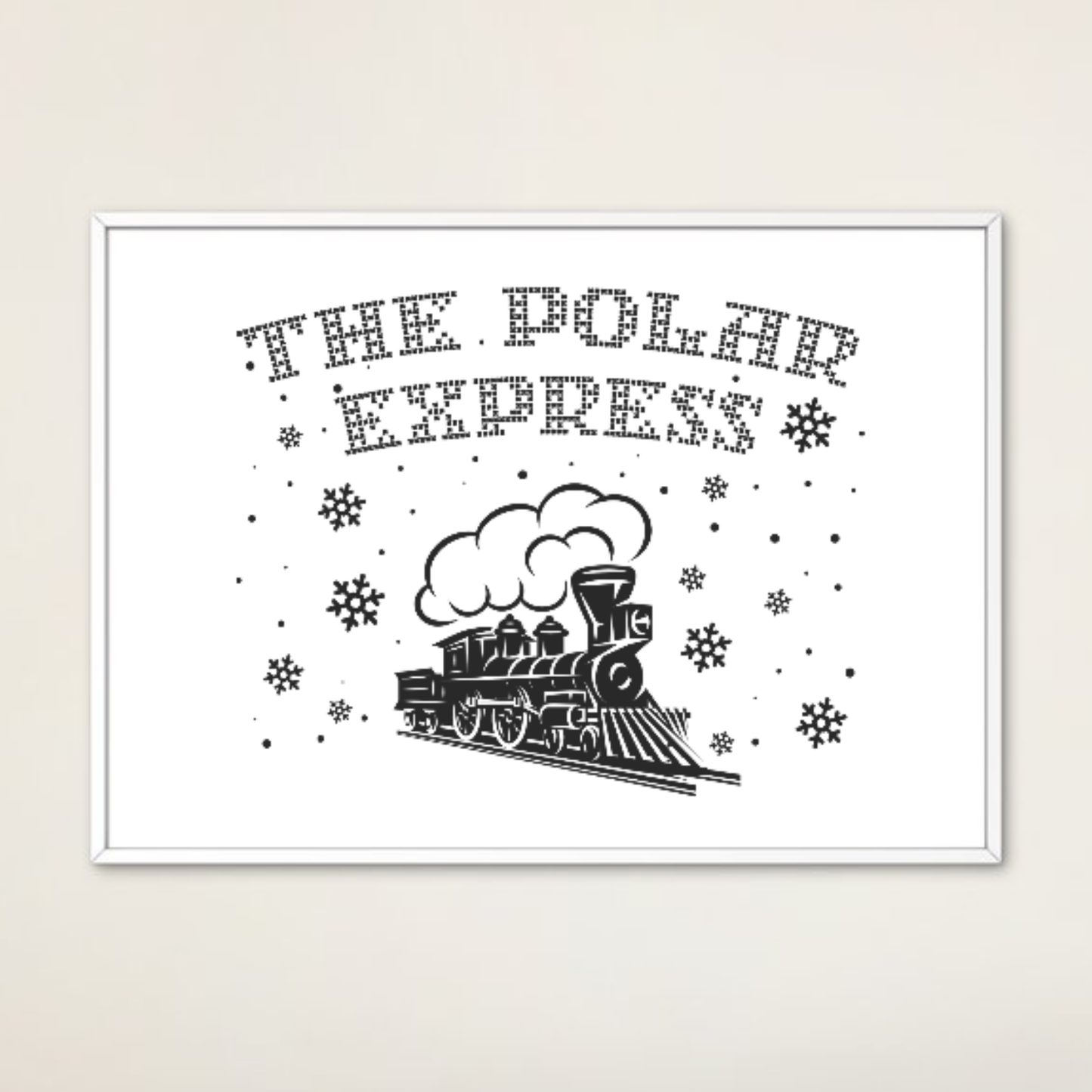 The Polar Express Train SVG | Christmas Express SVG | Farmhouse Christmas Laser Cut File | Digital Download for Holiday Crafts