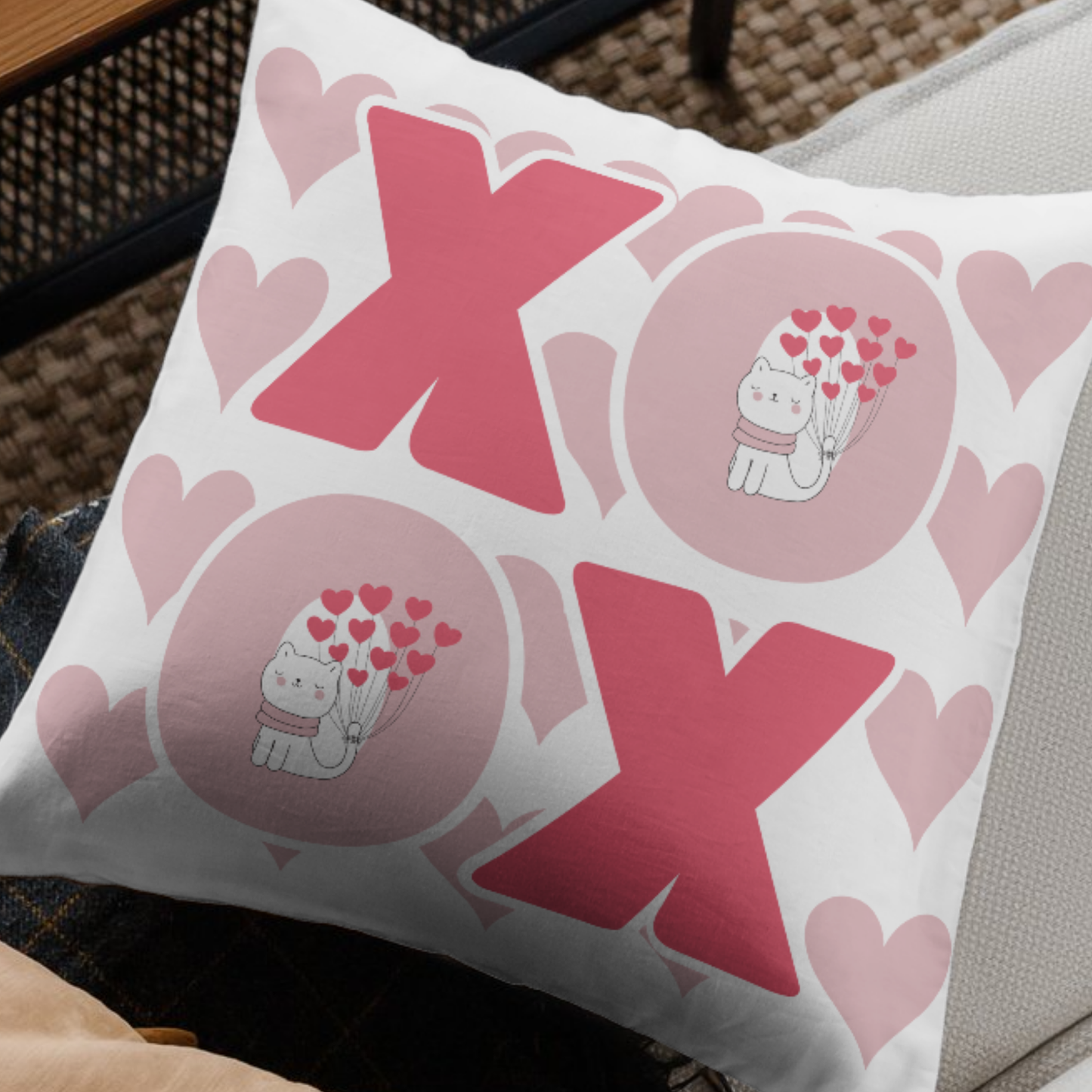 XOXO Valentine Cat SVG | Cute Cat Illustration for Personalized Apparel and Gifts