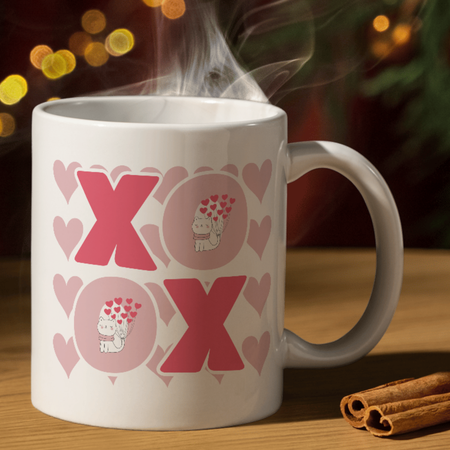 XOXO Valentine Cat SVG | Cute Cat Illustration for Personalized Apparel and Gifts