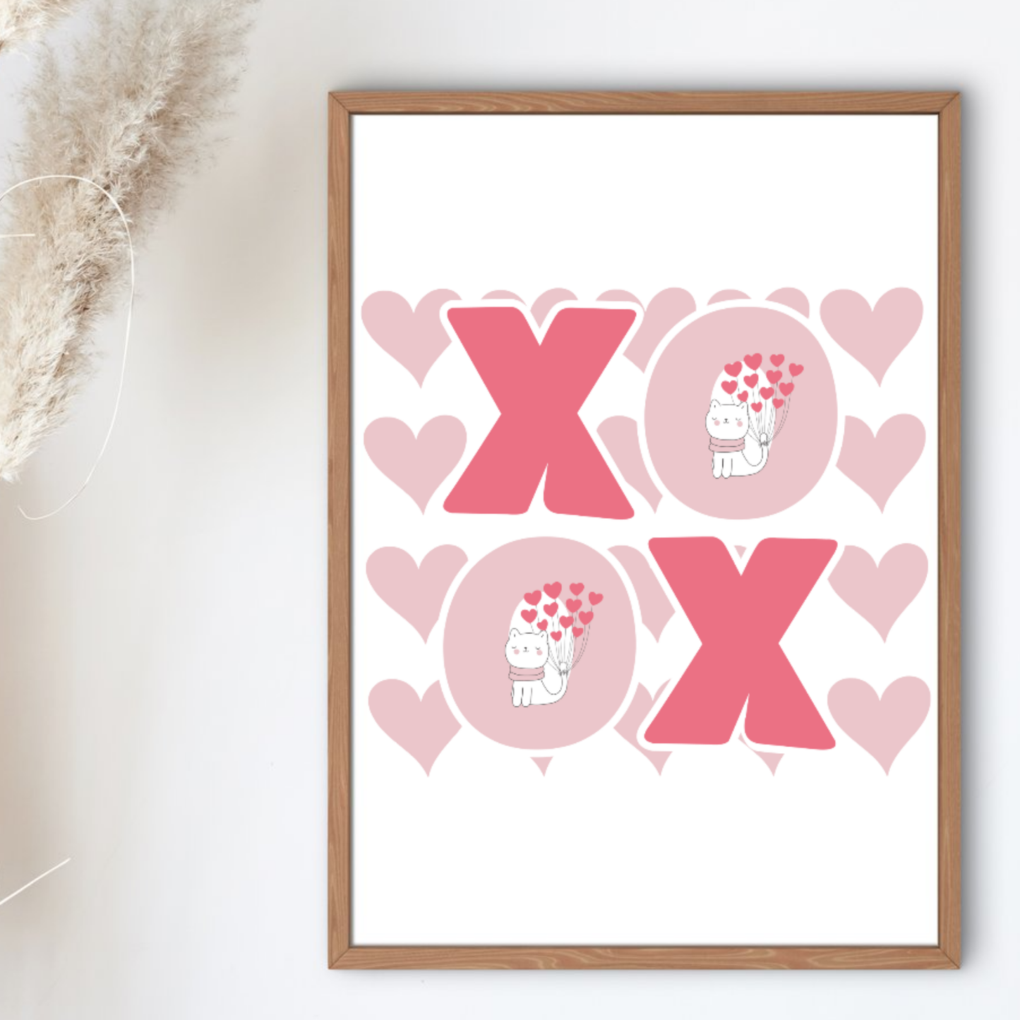 XOXO Valentine Cat SVG | Cute Cat Illustration for Personalized Apparel and Gifts